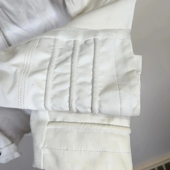 LOVE & LEGEND  | WHITE BIKER JACKET - Picture 9 of 16
